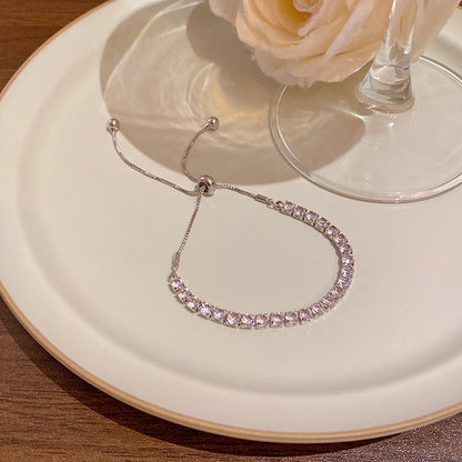 18k nie znikająca lekka luksusowa bransoletka z diamentami