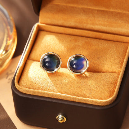 【Unikalny design】 Szalone miniaturowe serce z 925 srebra z pokryciem złota w kolorze morza