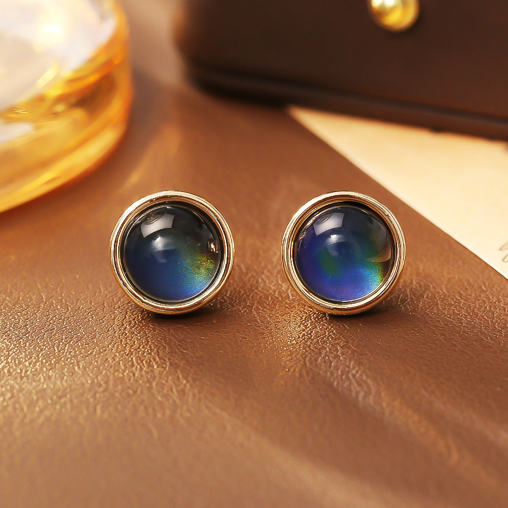 【Unikalny design】 Szalone miniaturowe serce z 925 srebra z pokryciem złota w kolorze morza