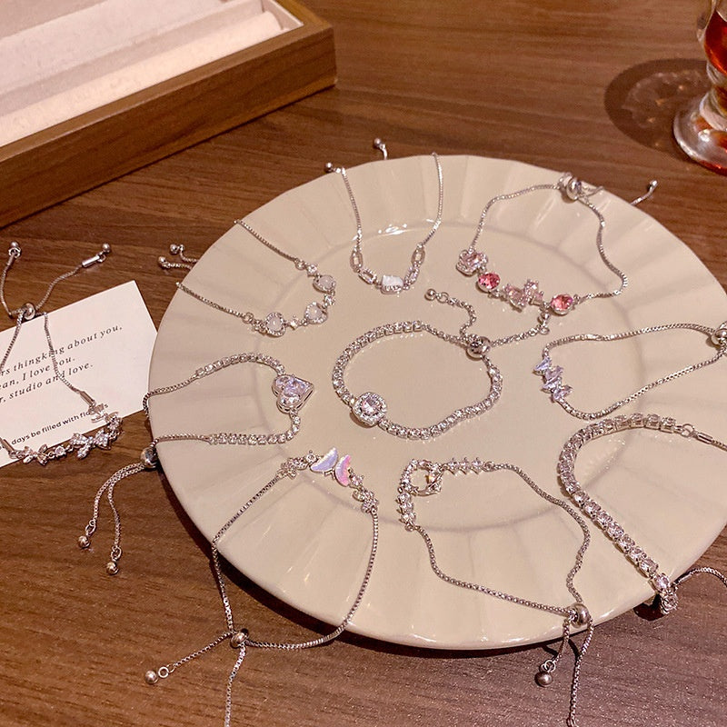 18k nie znikająca lekka luksusowa bransoletka z diamentami