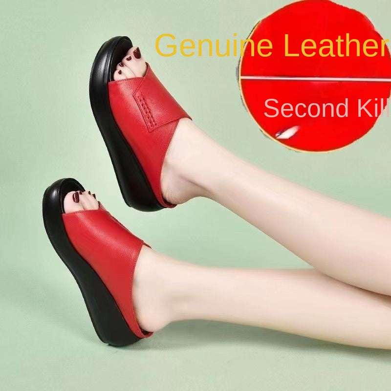 🔥[5,5 cm obcas] sandały na miękkiej podeszwie i koturnie