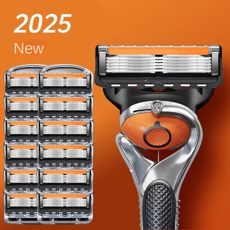 Zestaw wymiennych maszynek do golenia dla mężczyzn + uchwyt gratis – ultraostre ostrza ze stali nierdzewnej zapewniające gładkie golenie