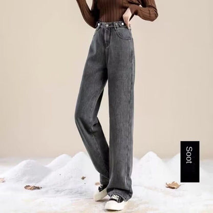 Dżinsy z wysoką talią i szerokimi nogami