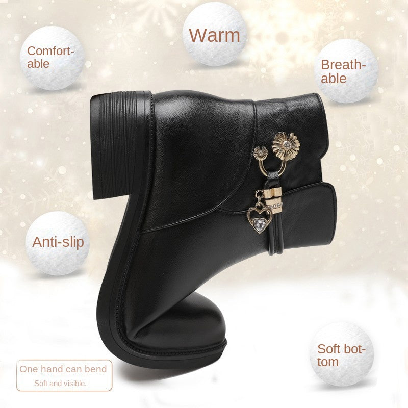 Damskie ortopedyczne buty do kostki na platformie i antypoślizgowe