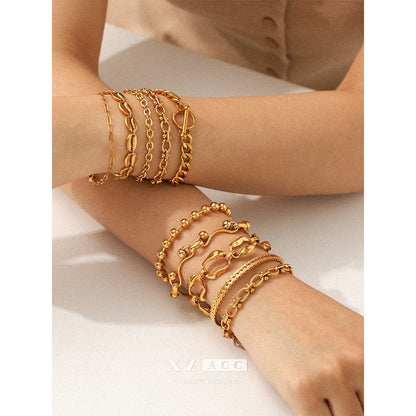 【Styl europejski i amerykański w klimacie ins】 Rękojeść z wydajnością 18k złoto z półświatła