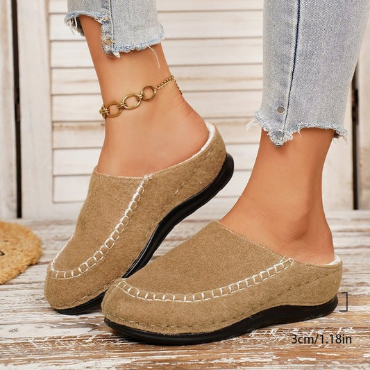 Women'S Cozy Fleece-Lined Slip-On Shoes