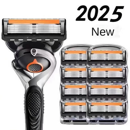 Zestaw wymiennych maszynek do golenia dla mężczyzn + uchwyt gratis – ultraostre ostrza ze stali nierdzewnej zapewniające gładkie golenie