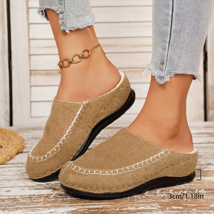 Women'S Cozy Fleece-Lined Slip-On Shoes